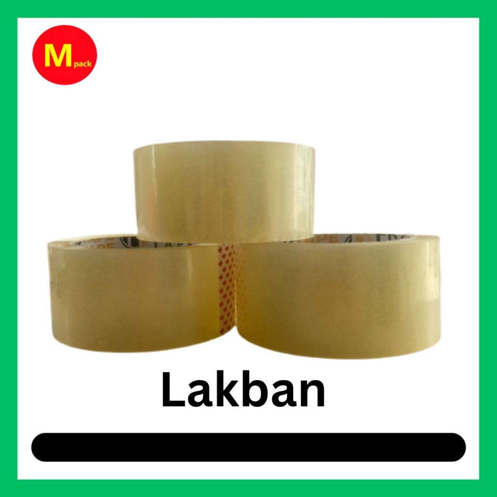 

Lakban bening coklat 2inch 90y 1slop isi 6roll
