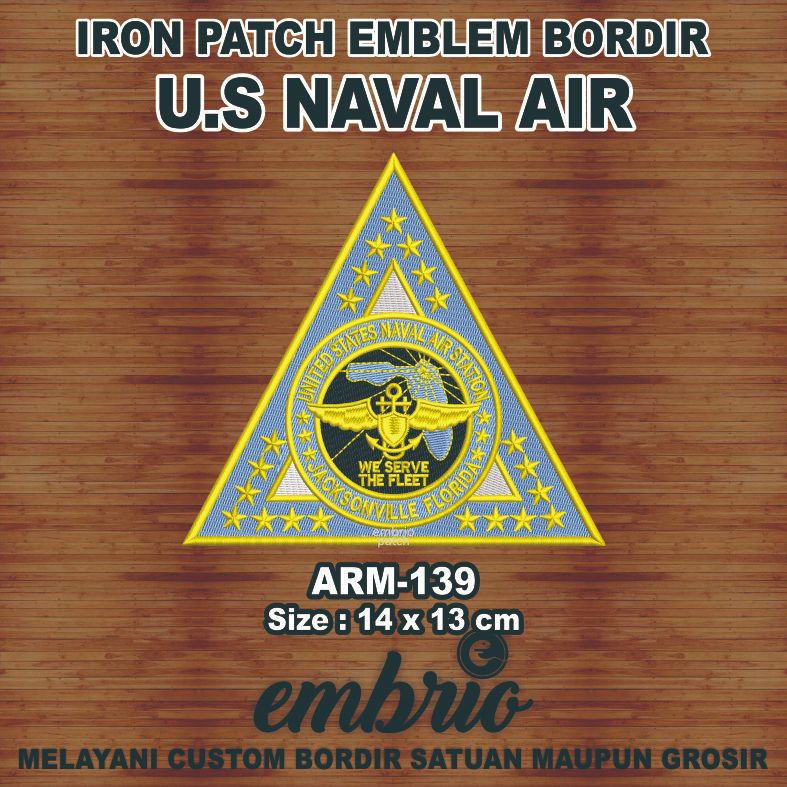 ARM-139 - Patch US Naval Air Station Jacksonville Florida U.S Army Jaket Top Gun Jacket Patches - 14