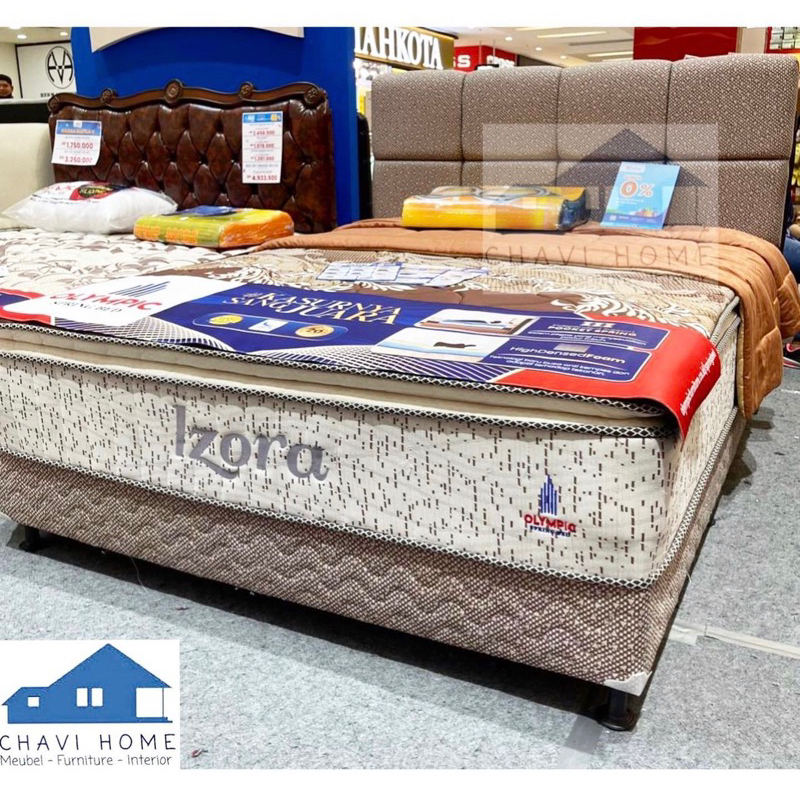 set springbed boxy multibed izora pocket spring bed olympic ukuran 160x200cm original