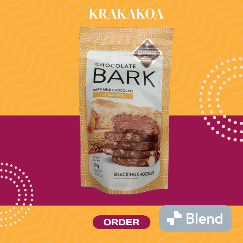 

Krakakoa BEAU DARK Milk Chocolate Bark BAGUETTE 100g