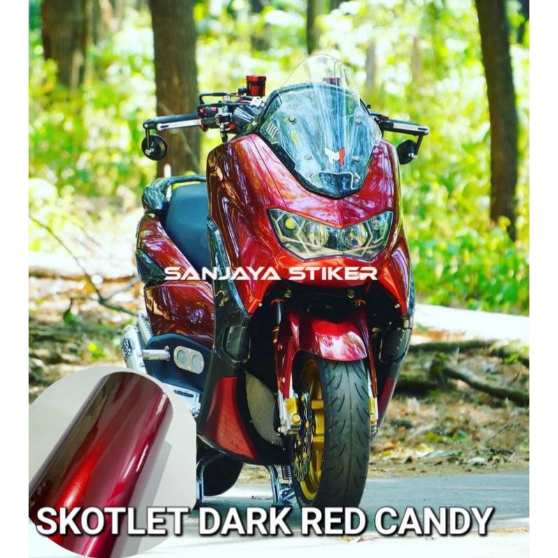Stiker Skotlet Dark Red Candy Stiker Merah Maroon Skotlet Merah Tua Metalik
