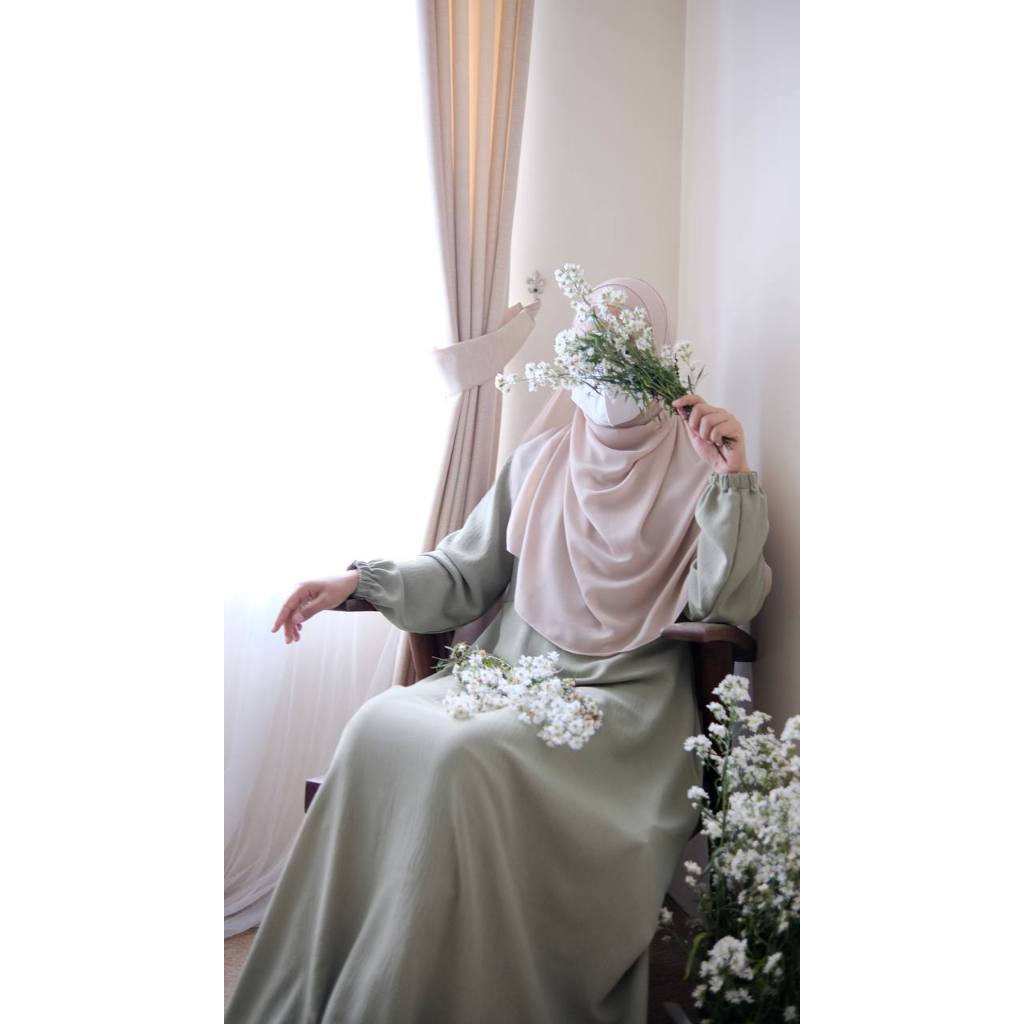 HAWA - Amira Dress - Dress Polos - Gamis Wanita Lengan Panjang