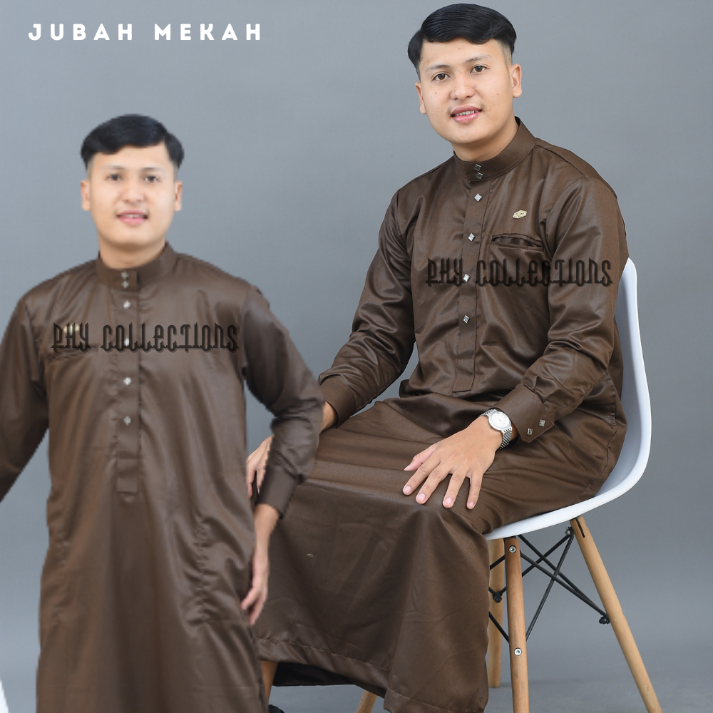 DISKON BAJU JUBAH GAMIS PRIA LAKI LAKI DEWASA COWOK REMAJA MODEL HAROMAIN MOTIF EMBOS LENGAN PANJANG