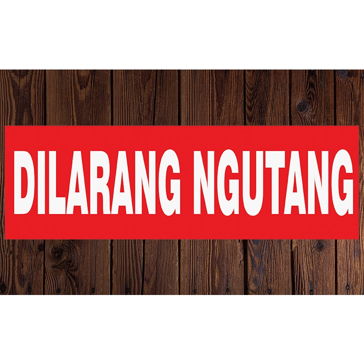 stiker dilarang ngutang