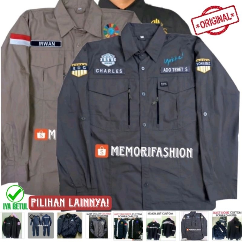 KEMEJA CUSTOM BORDIR SATUAN / JAKET CUSTOM BORDIR BISA SATUAN