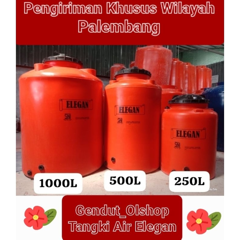 (Khusus Wilayah Kota Palembang) Tangki Air, Toren Air, Tandon Air, Penampung Air Elegan 250Ltr, 500L