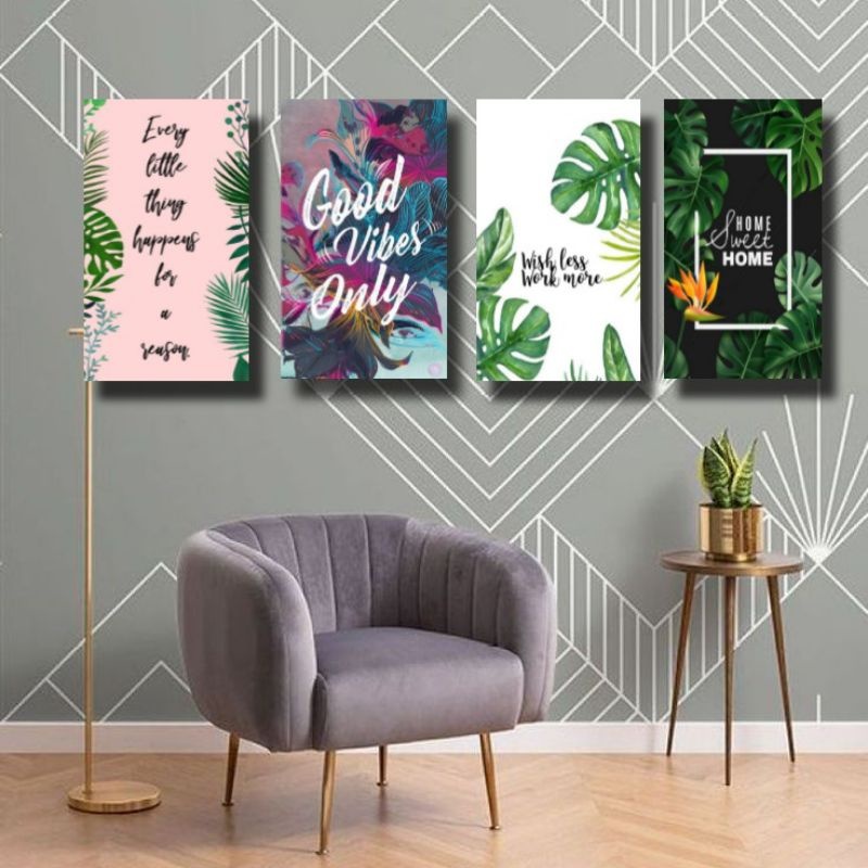 Hiasan Dekorasi Dinding Rumah Ruang Tamu Kamar Estetik Kata-Kata Bijak Dan Motifasi - Pajangan Dindi