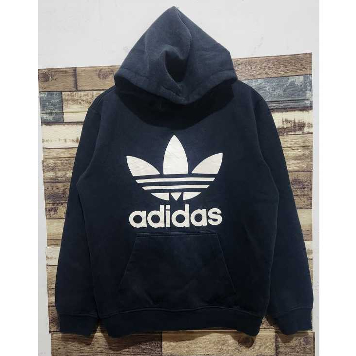 Adidas 3 foil Big Logo Hoodie Dark Navy Original ( Size M )
