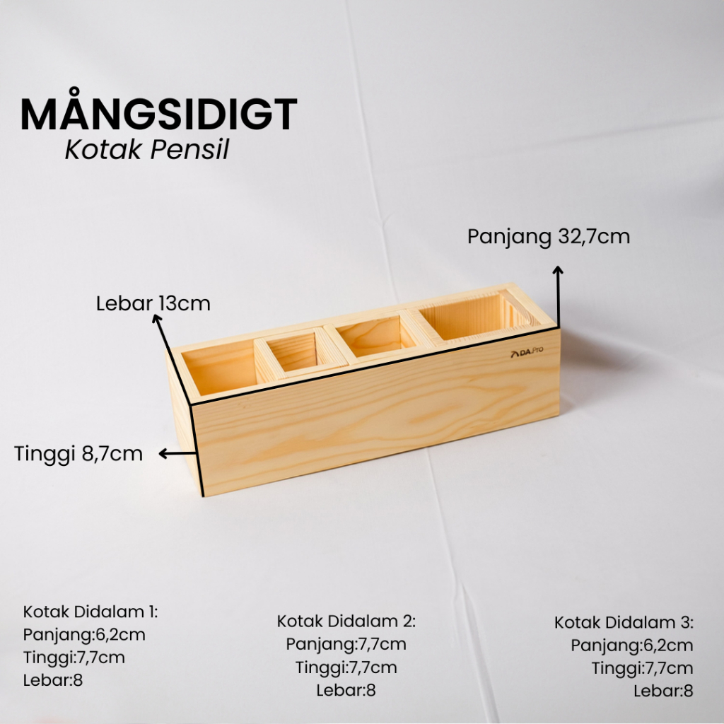 

Kotak Pensil Kayu Da.pro MÅNGSIDIGT