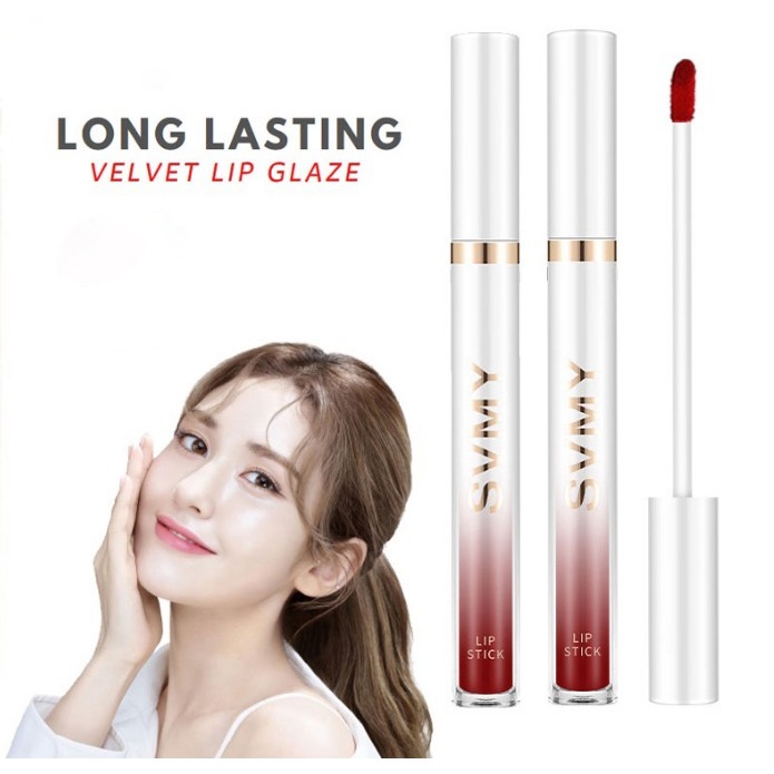 LM-1056 LAMEILA SVMY Lip Glaze - Liquid Lipstick Shiny Soft Velvet Glamour Lipglaze - Lipstik Lip St
