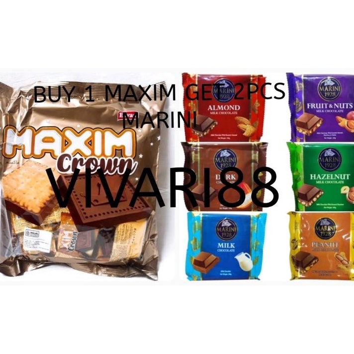 

Ready ELVAN MAXIM CROWN CHOCOLATE WITH BISCUIT 275g Harga Murah