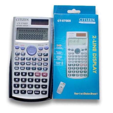 

Paling Popular Kalkulator Scientific Citizen CT 570 Es . Kalkulator anak Sekolah BIG DISPLAY Citizen 570 ES