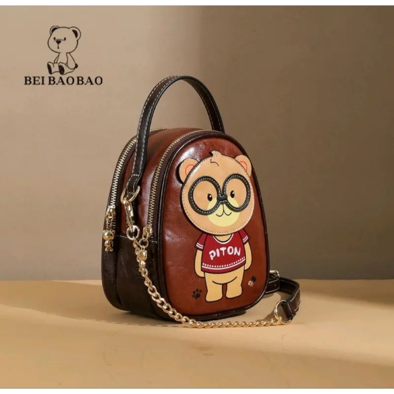 Hidayoshi Bags Fashion Piton Bear #6983 ORI, Bili Bear #7095