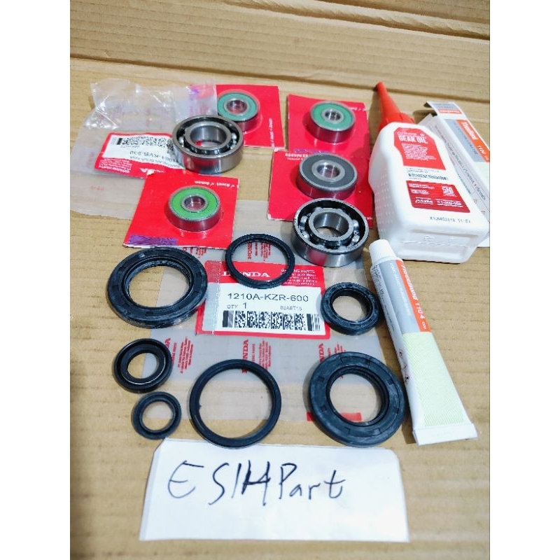 Bearing rasio gardan set 6pcs plus seal mesin komplit,lem, Oli gardan Honda Vario 125 fi old Vario 1