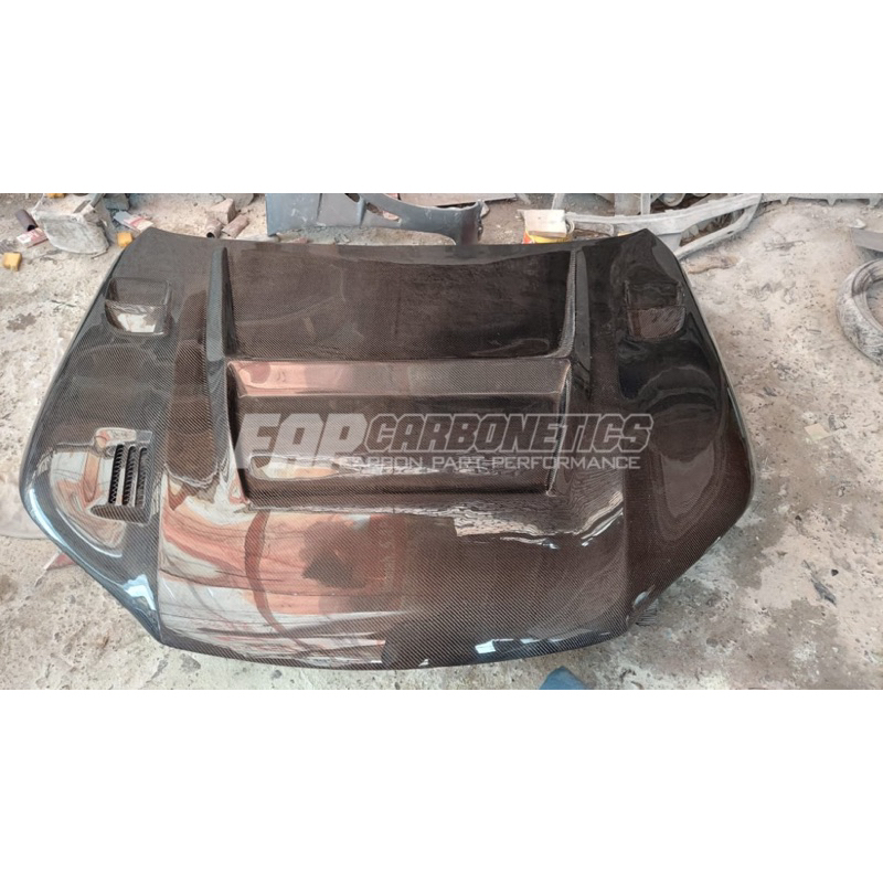 Kap mesin fortuner vrz / srz / new hilux carbon kevlar/carbon fiber