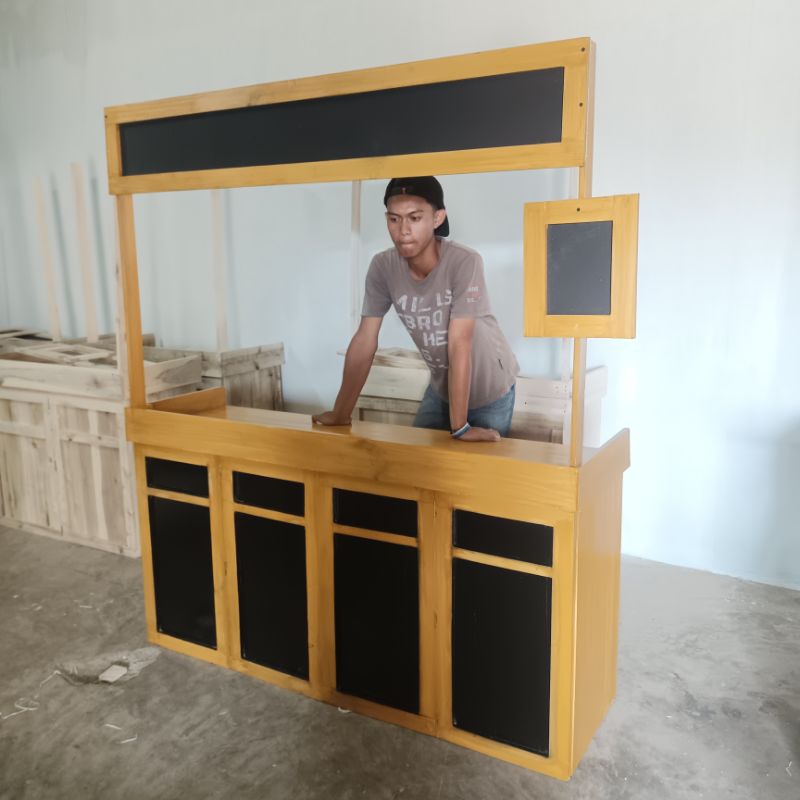 Meja lipat jumbo 150 cm full kayu