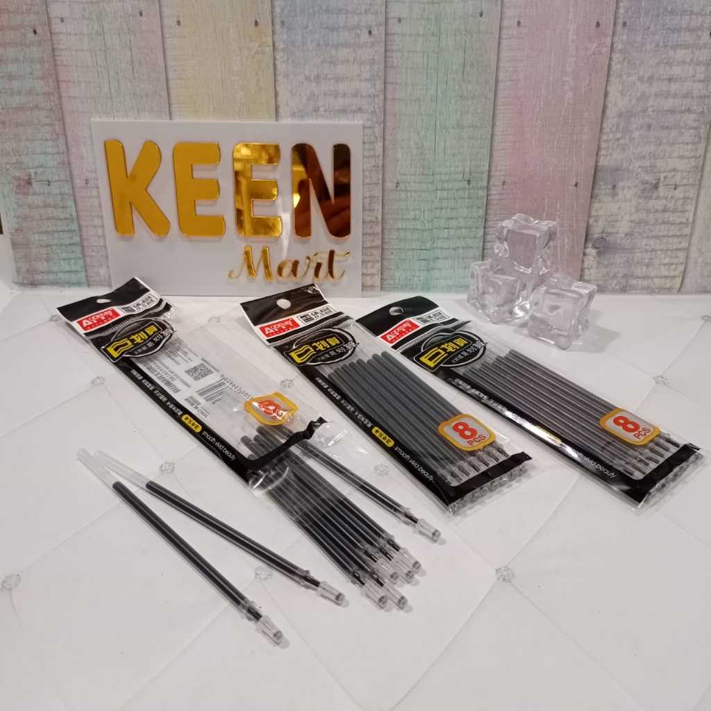 

(8pc) ISI GEL REFILL TINTA PEN GEL PENGGANTI ISI ULANG POLOS