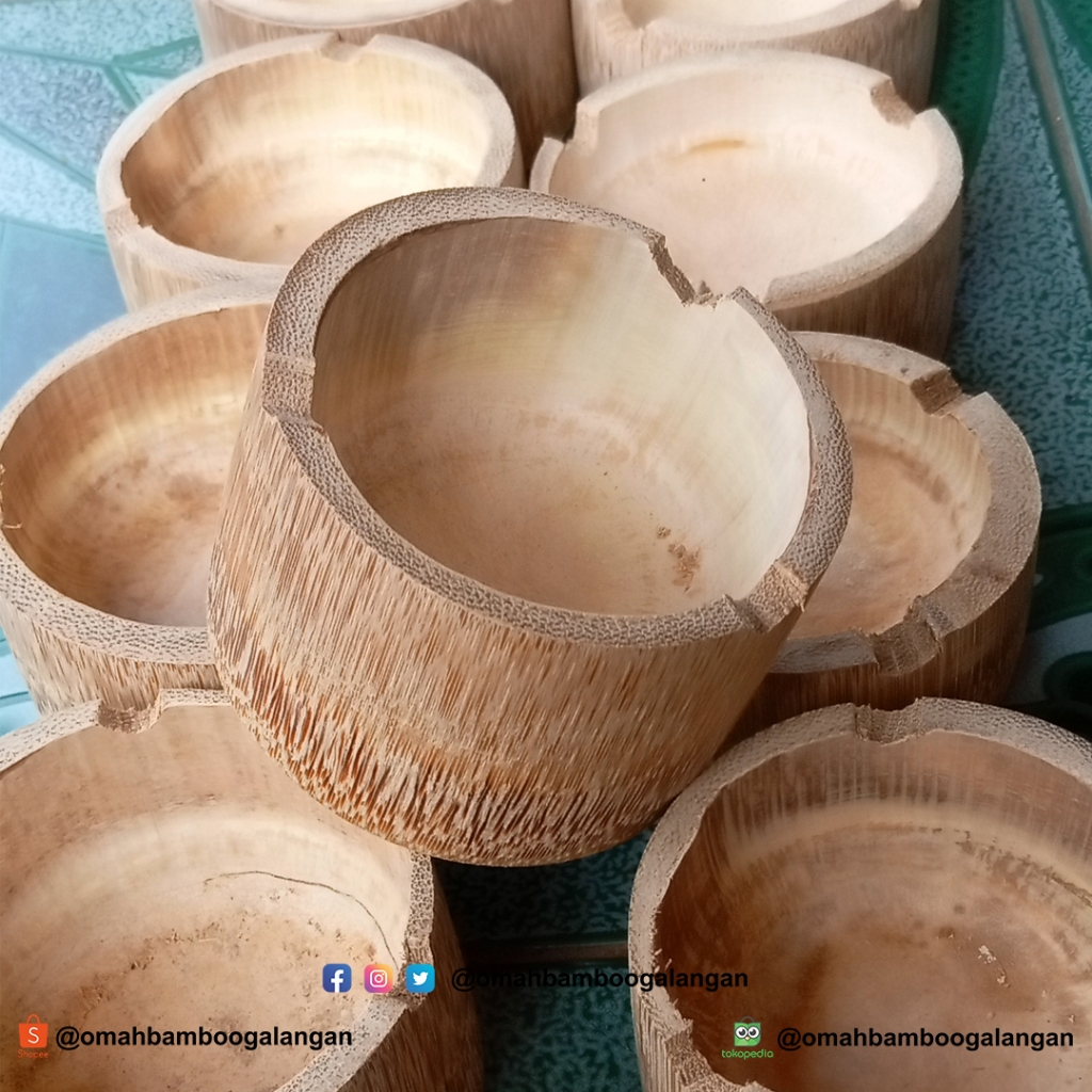 Asbak Bambu Asbak Asli Dari Bambu Model Antik Asbak Bambu Unik Cocok Untuk Souvenir Asbak Bambu Inte
