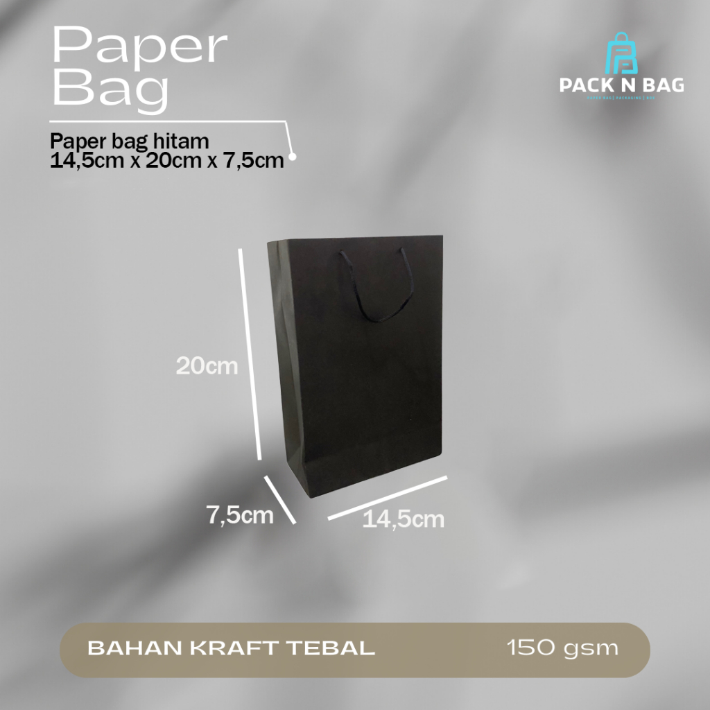 

Paperbag HITAM suvenir ukuran kecil