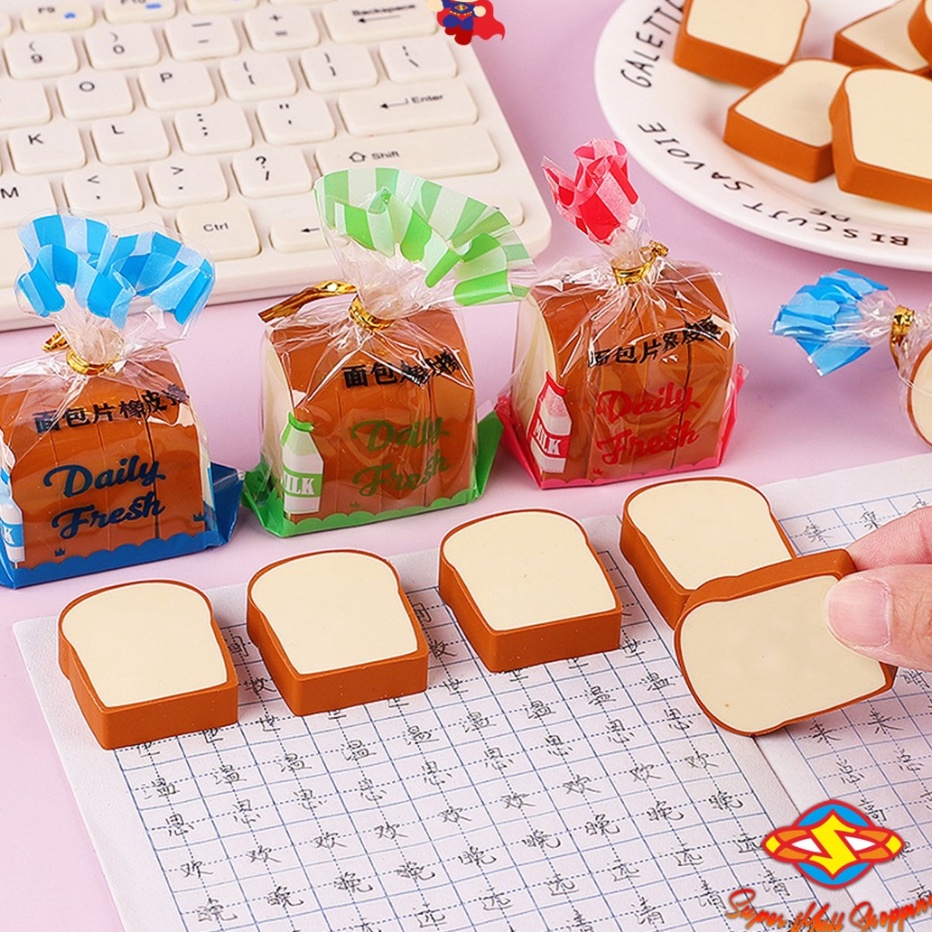 

Seller SMS Penghapus Pensil Karakter Roti Tawar Isi 4Pcs Eraser Toast Bread Hapusan Sekolah Korean Style Penghapus Pensil Lucu Bentuk Roti Panggang 4 Pcs Import Jual