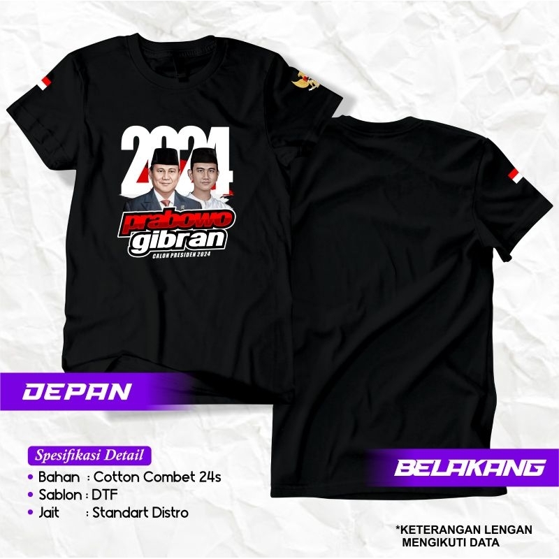 Kaos Prabowo Gibran / Kaos Prabowo & Gibran presiden
