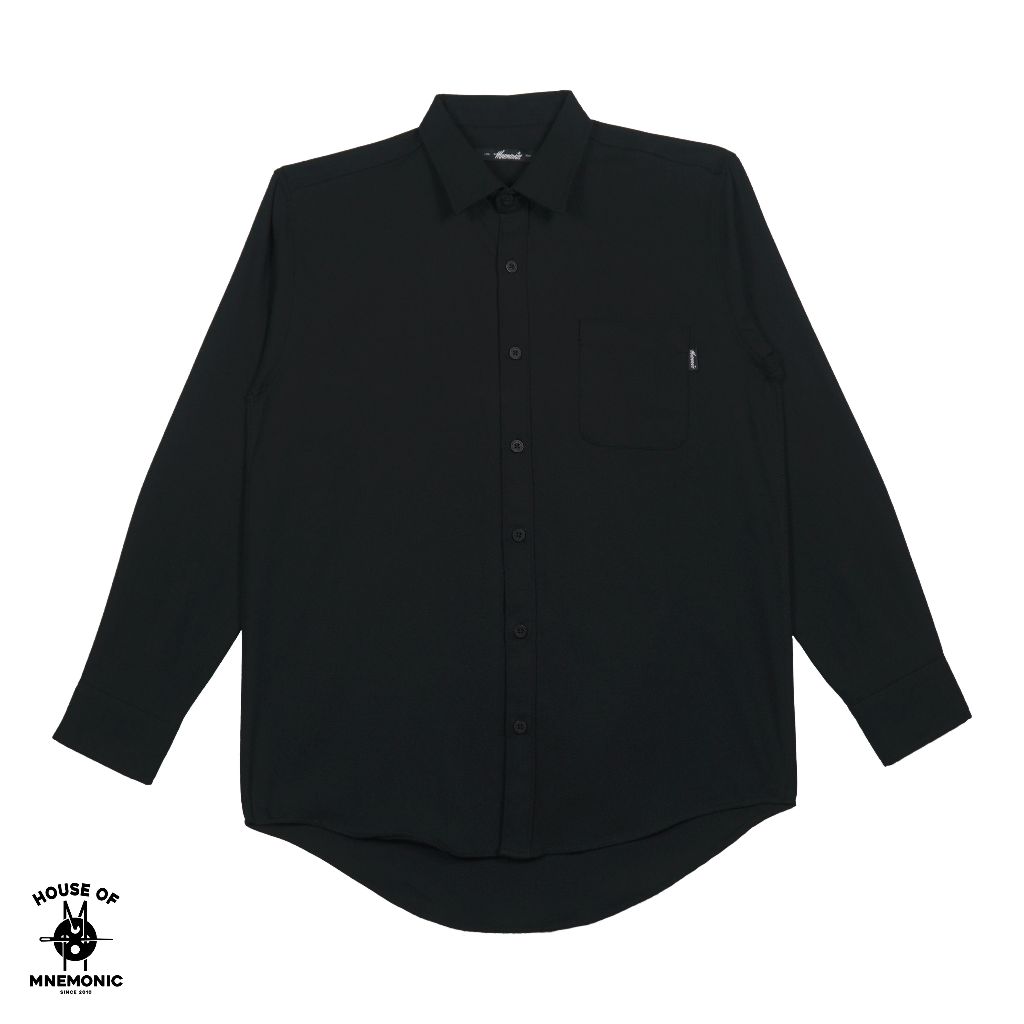Mnemonic Kemeja Flannel Zundap Black|Kemeja panjang