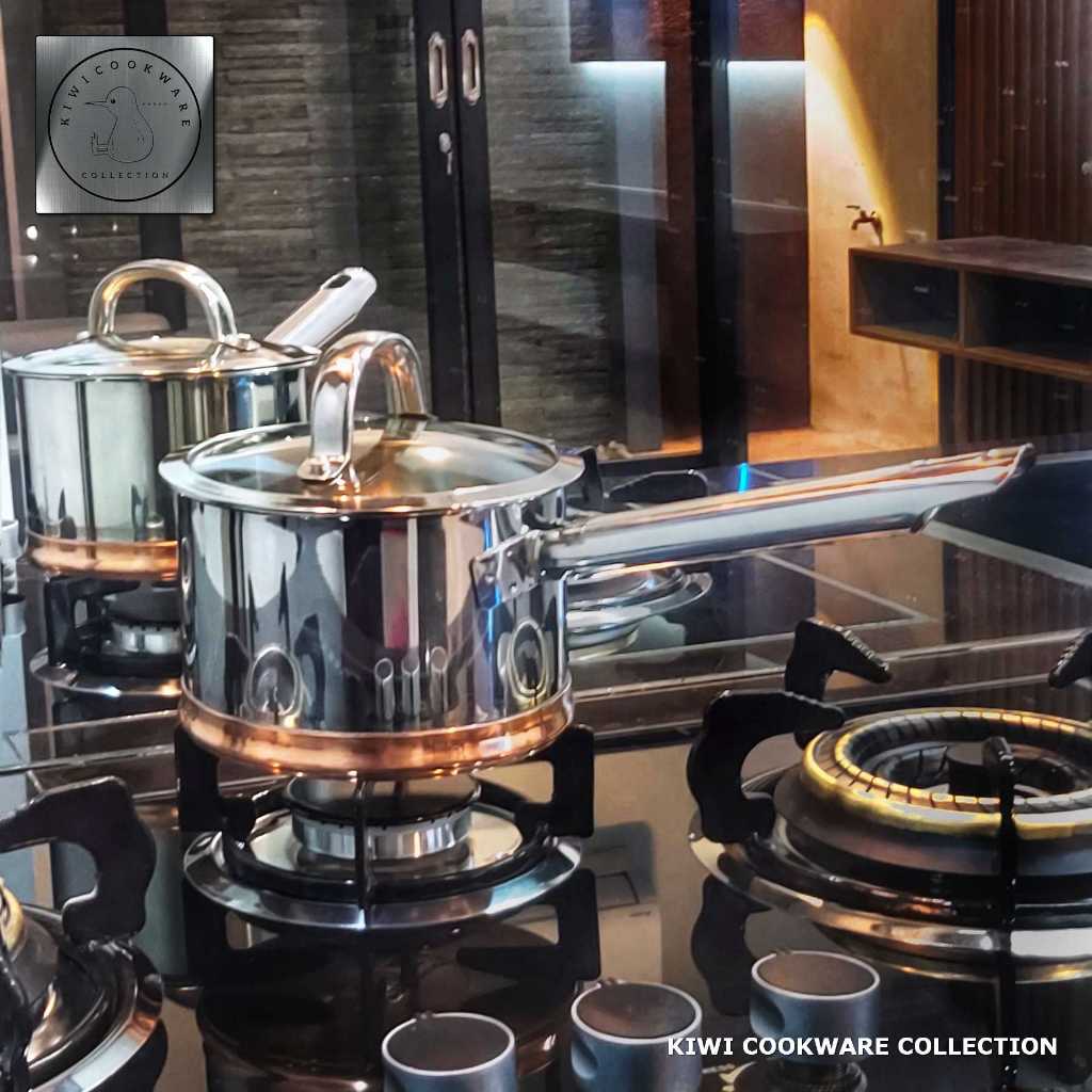 Sauce Pan 14cm Panci Susu Stainless Steel Ex Brand Lagostina Premium Tebal LovelynaStore Kiwicookwar