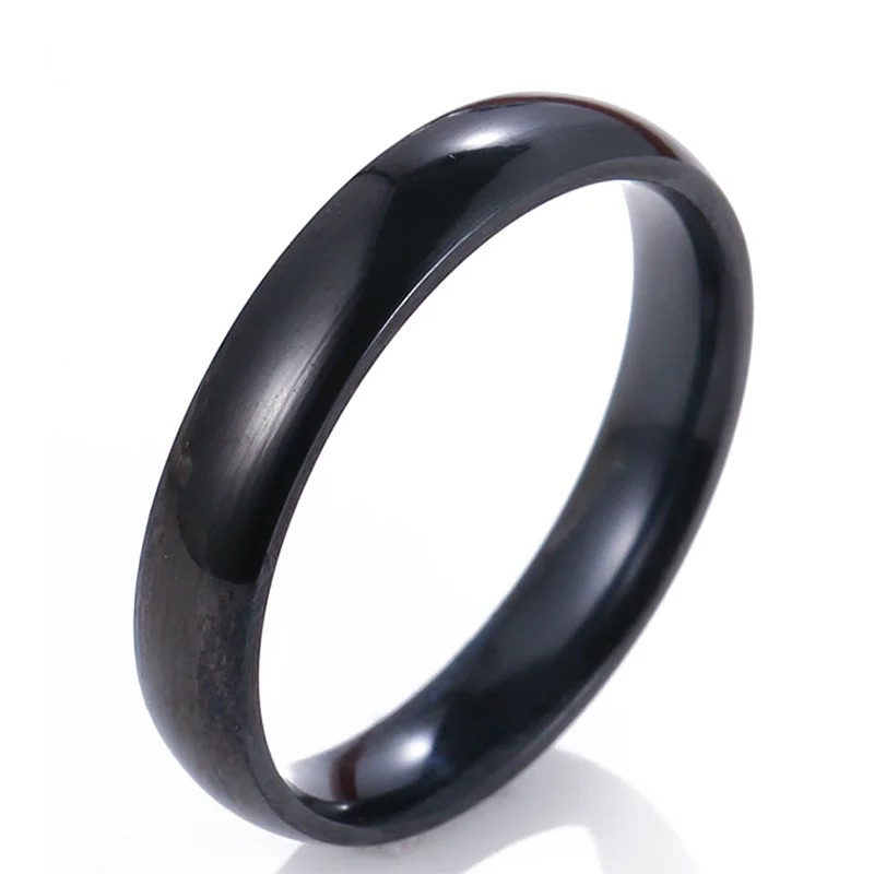✅Best Selert Cincin Pria Wanita Titanium Cincin Warna Hitam Pria Titanium Cincin Wanita Warna Hitam 