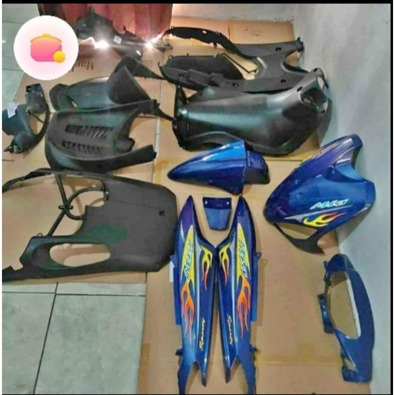 Fullset Body Mio Sporty biru tua 2006 / Body Kasar halus Mio sporty biru tua 2006