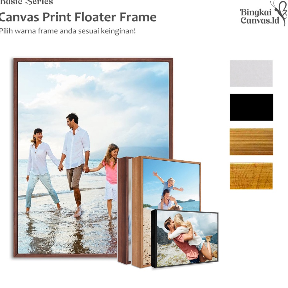 Ready Stock Cetak Foto Bingkai Kanvas Aestethic 10R-20R Besar + mdf tanpa kaca tinggal tempel varian