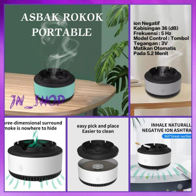 12.12 Asbak Mobil Asbak Pintar Pembersih Udara Asap Rumah Tangga Portabel Asbak Otomatis Desktop Pem