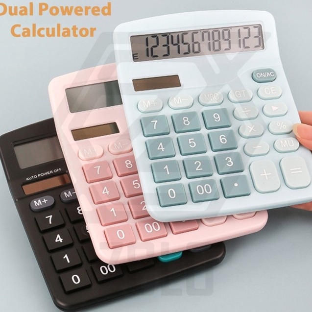 

Best Produk [zolo] DEXIN Kalkulator Warna Pastel Dual Power Solar Panel 12 Digit