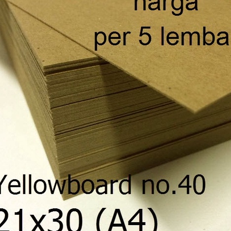 

Ready Stock Yellow board no.40 / bot karton hard board - 21x30 (A4) bundling