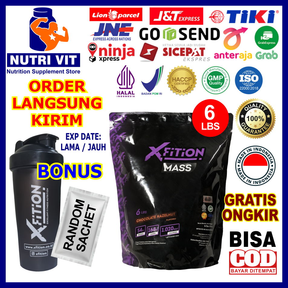 Xfition Gainer 6 Lbs 72 Servings HALAL BPOM Xfition Mass Gainer 6Lbs 72 Serv Susu Weight Gainer Xfit