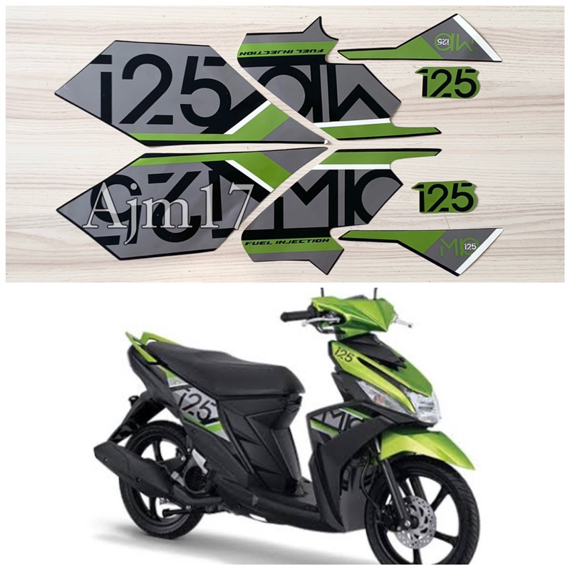 STIKER STRIPING MIO M3 2017 HIJAU