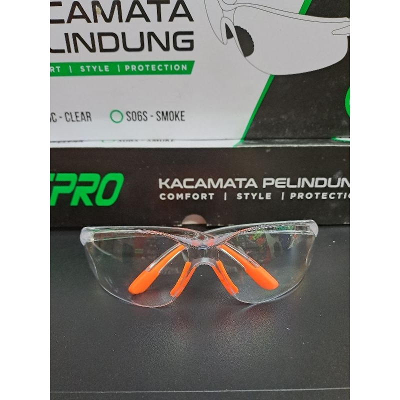 Kacamata safety clear / Kacamata Safety Bening/ Kacamata safety Fashion Bening