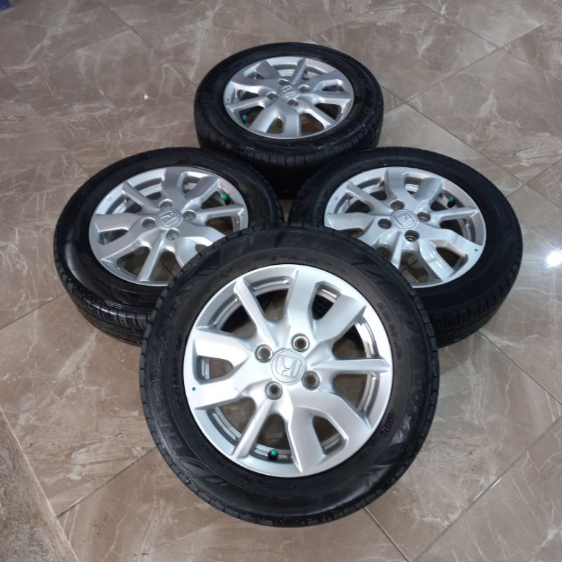 VELG ORI COPOTAN BRIO SATYA RING 14X5 PCD 4X100 + BAN DUNLOP ENNASAVE 175/65 R14