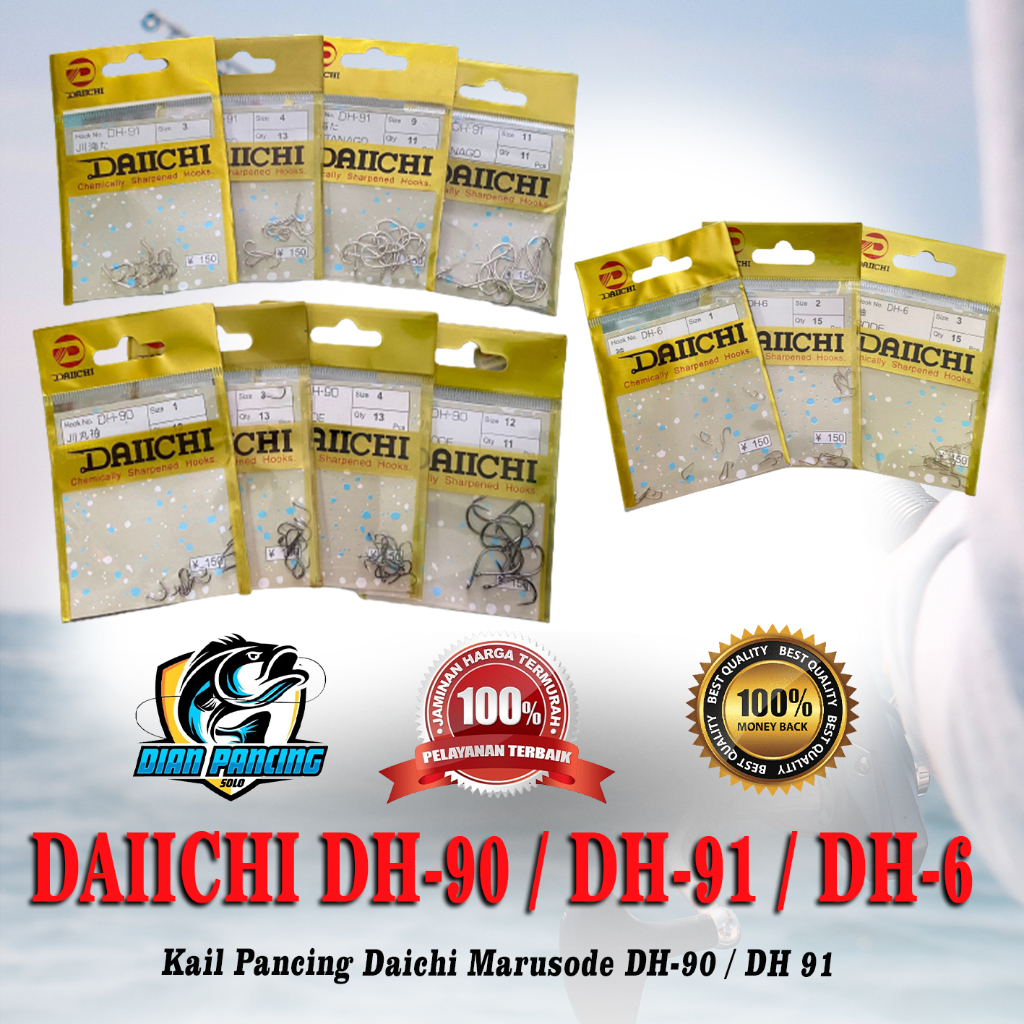 Mata kail Daichi / pancing Daiichi tipe DH91 DH92 dan DH 6