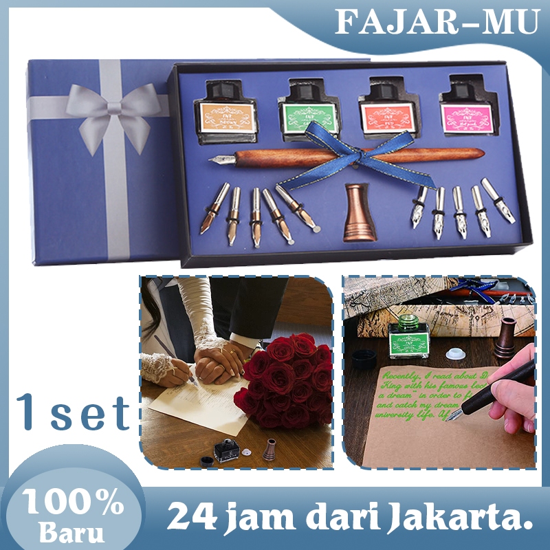 

Dip Pen Calligraphy Set Fountain Pen Pena Tinta Manga Comic Pen Drawing Tools Kaligrafi Pen Steel Nibs Inks Pen Stand