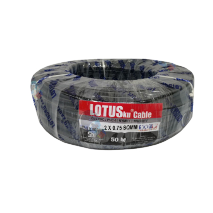 Kabel Listrik Serabut Lotus 2 x 0,75 / 2 x 075 / Instalasi ( Meteran)