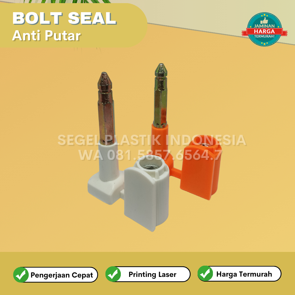 

Segel Kontainer Bolt seal ANTI SPIN Terlengkap Segel Botol