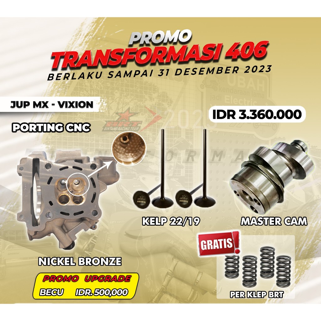 PAKET HEAD JUPITER MX | VIXION | BRT