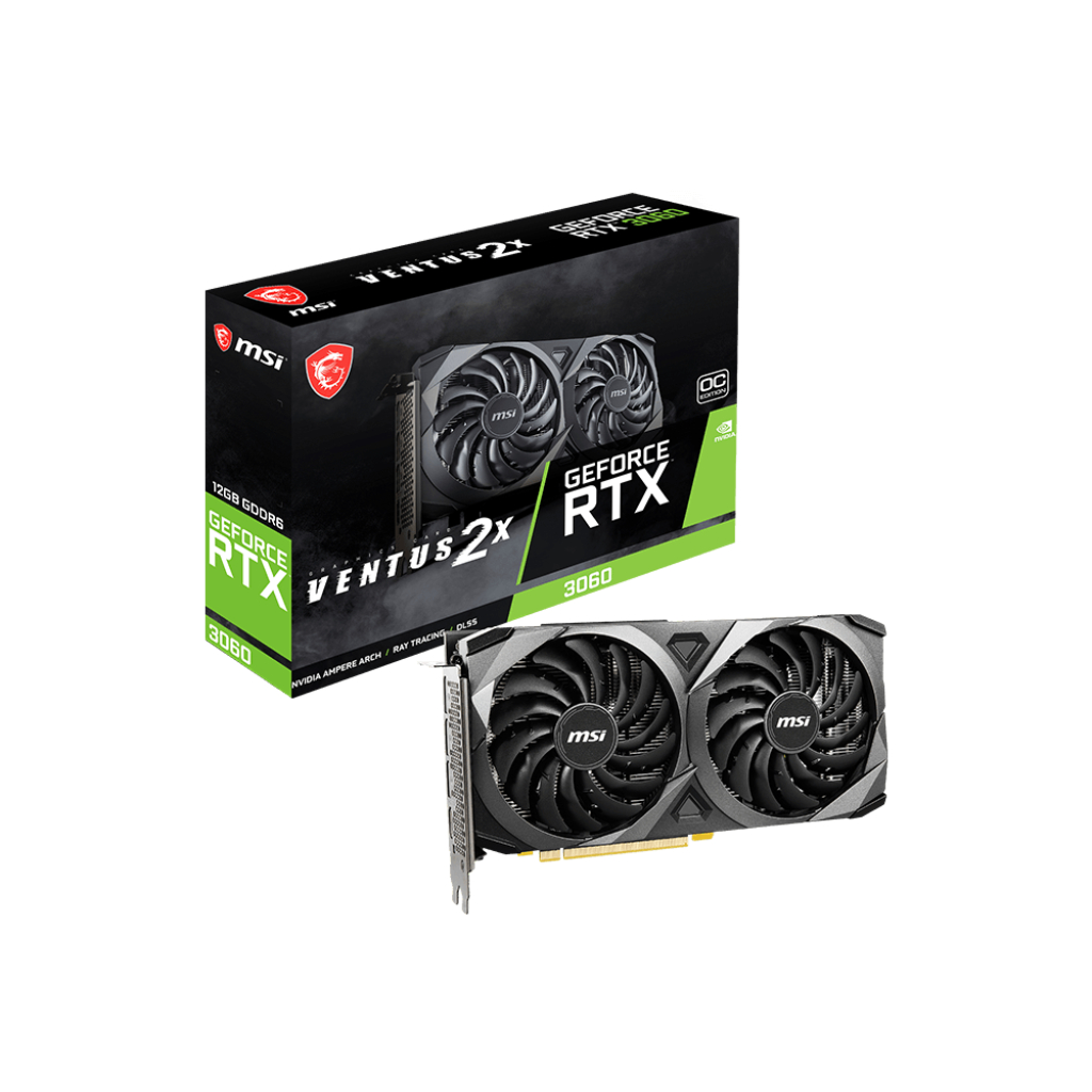 VGA MSI GeForce RTX 3060 VENTUS 2X 12G OC 12GB GDDR6 | Nvidia RTX3060 12GB | RTX3060 VENTUS 2X 12G O