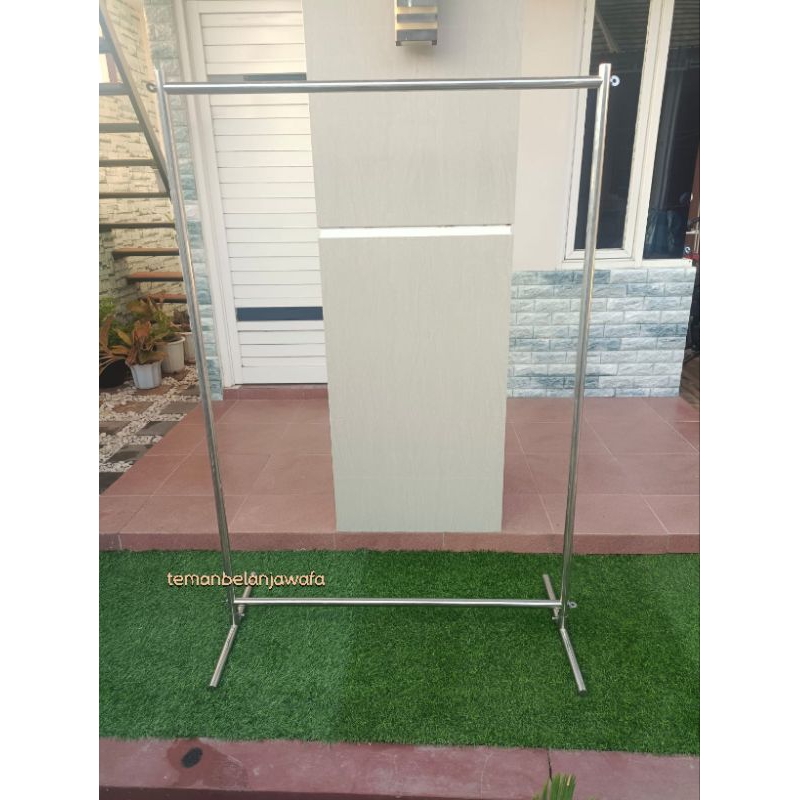 Rak Gantungan Baju Stainless Jemuran Gawang Jemuran Kotak Stainless Kuat Kokoh Anti Karat