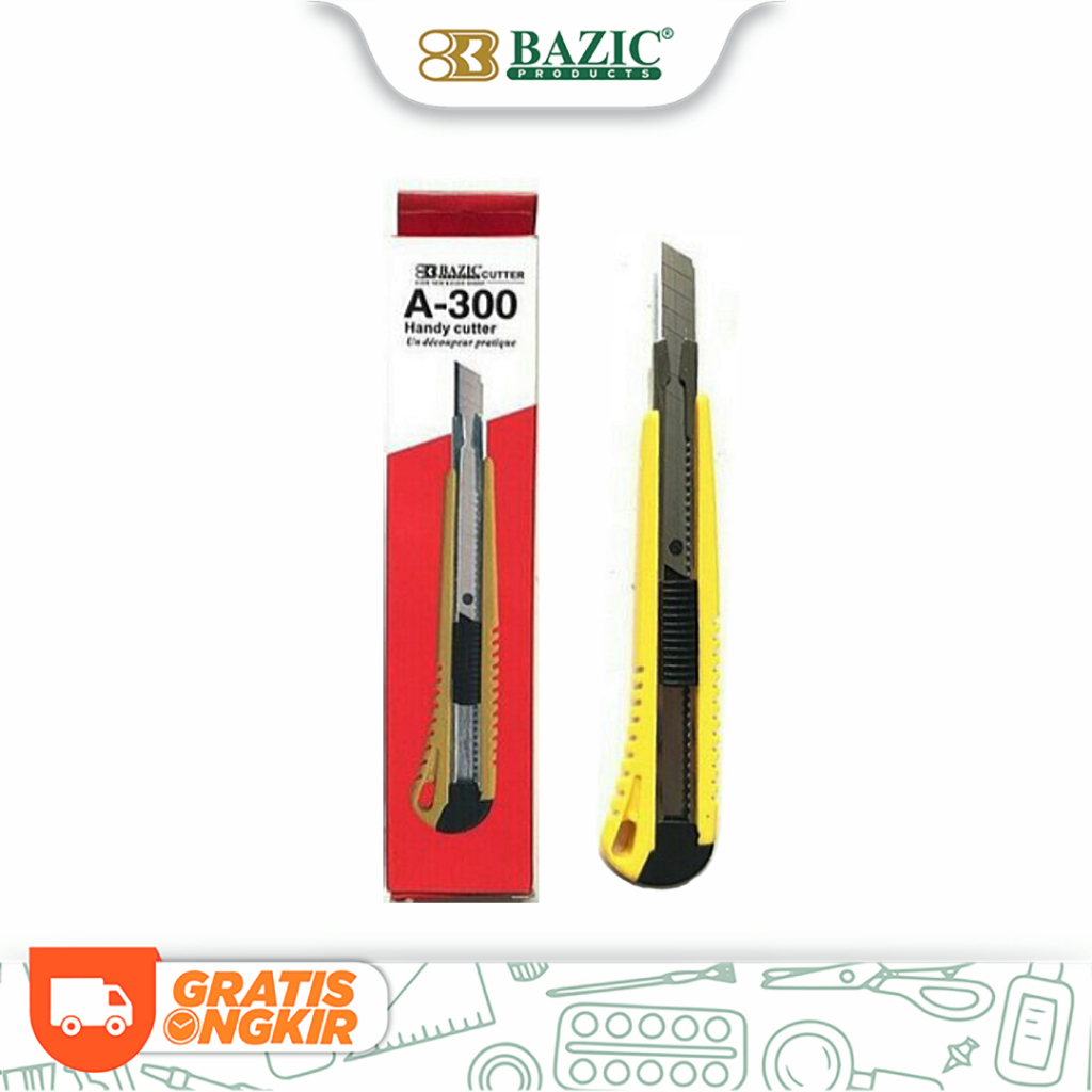 

Bazic Small Cutter 9mm A-300 / Silet Pemotong Kertas Kecil A300