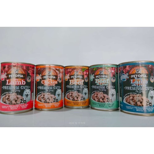 Petopia Premium Cuts – Makanan Anjing Basah Premium | Wet Food Daging Asli untuk Anjing Segala Usia
