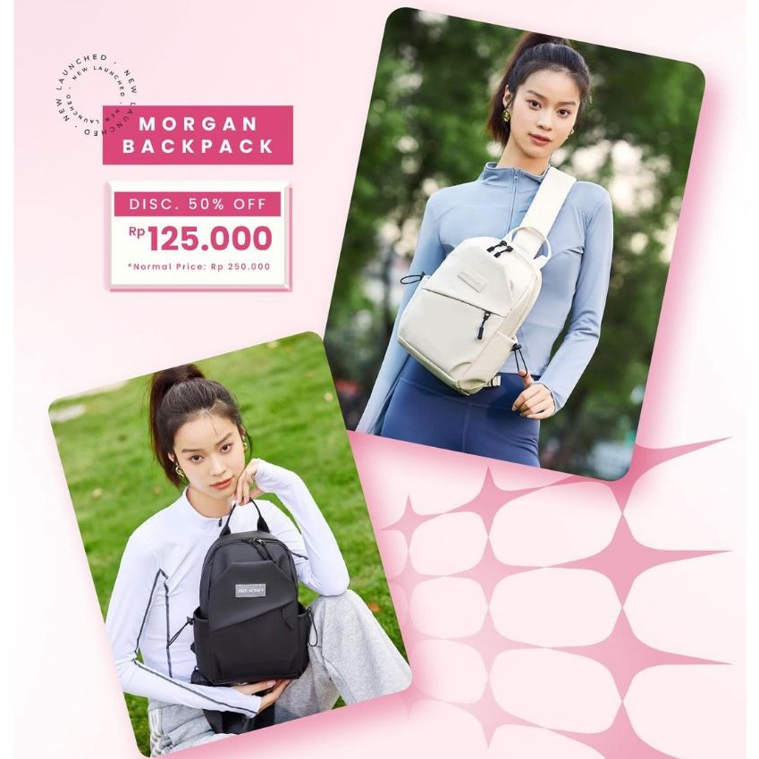 JIMS HONEY MORGAN BACKPACK TAS RANSEL DADA PUNGGUNG PRIA WANITA UNISEX
