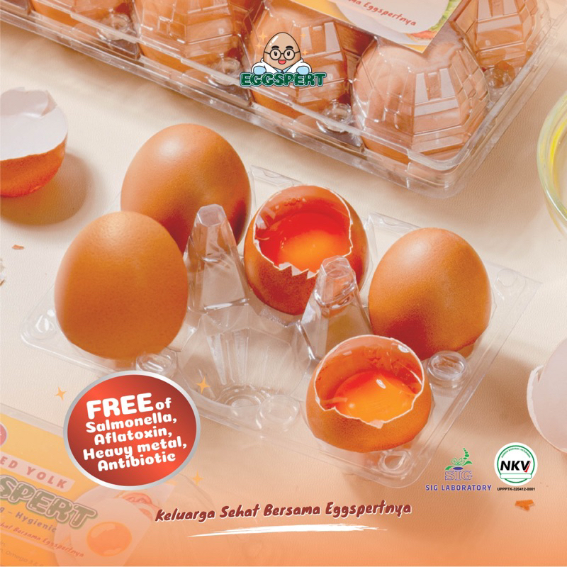 

Eggspert Telur Ayam Red Yolk (Omega) Kemasan Isi 6 pcs