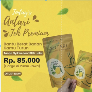 

Antari Slimming Tea / Teh Pelangsing Antari Seperti Noera Slimming Tea / Teh Juice Jus Diet Antari / Teh Antari / Teh Pelangsing / Obat Herbal Langsing Instan Tanpa Repot / Teh Herbal / Viral di Tiktok