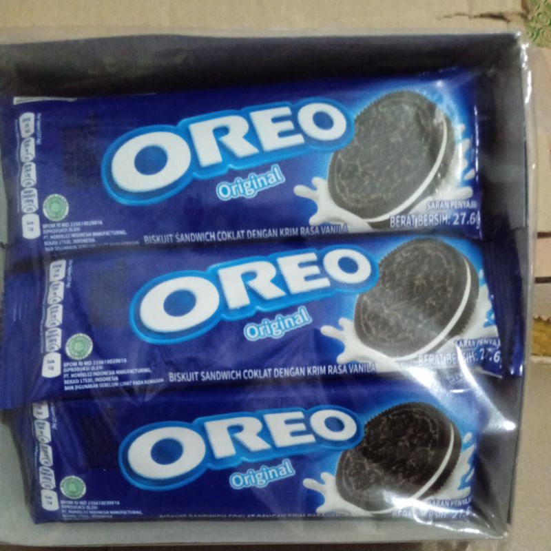 

biskuit oreo box isi 12pcs/box rasa coklat, vanilla